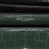 Saint Laurent  Sunset medium model  shoulder bag  in green leather - Detail D2 thumbnail