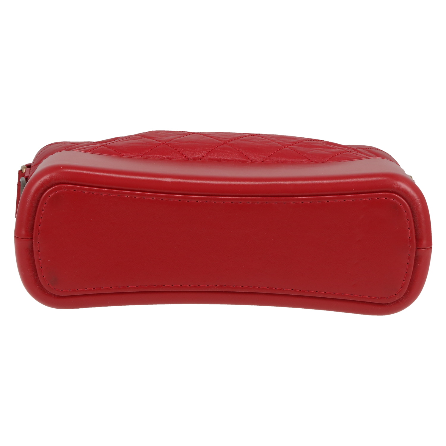 Bolso bandolera Chanel  Gabrielle  en cuero acolchado rojo - Detail D1