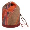 Hermès  Soie Cool shoulder bag  in multicolor silk  and red H leather taurillon clémence - 00pp thumbnail