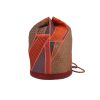 Hermès  Soie Cool shoulder bag  in multicolor silk  and red H leather taurillon clémence - 360 thumbnail