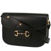 Sac bandoulière Gucci  1955 Horsebit petit modèle  en cuir noir - 00pp thumbnail