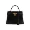 Hermès  Kelly 28 cm handbag  in black box leather - 360 thumbnail