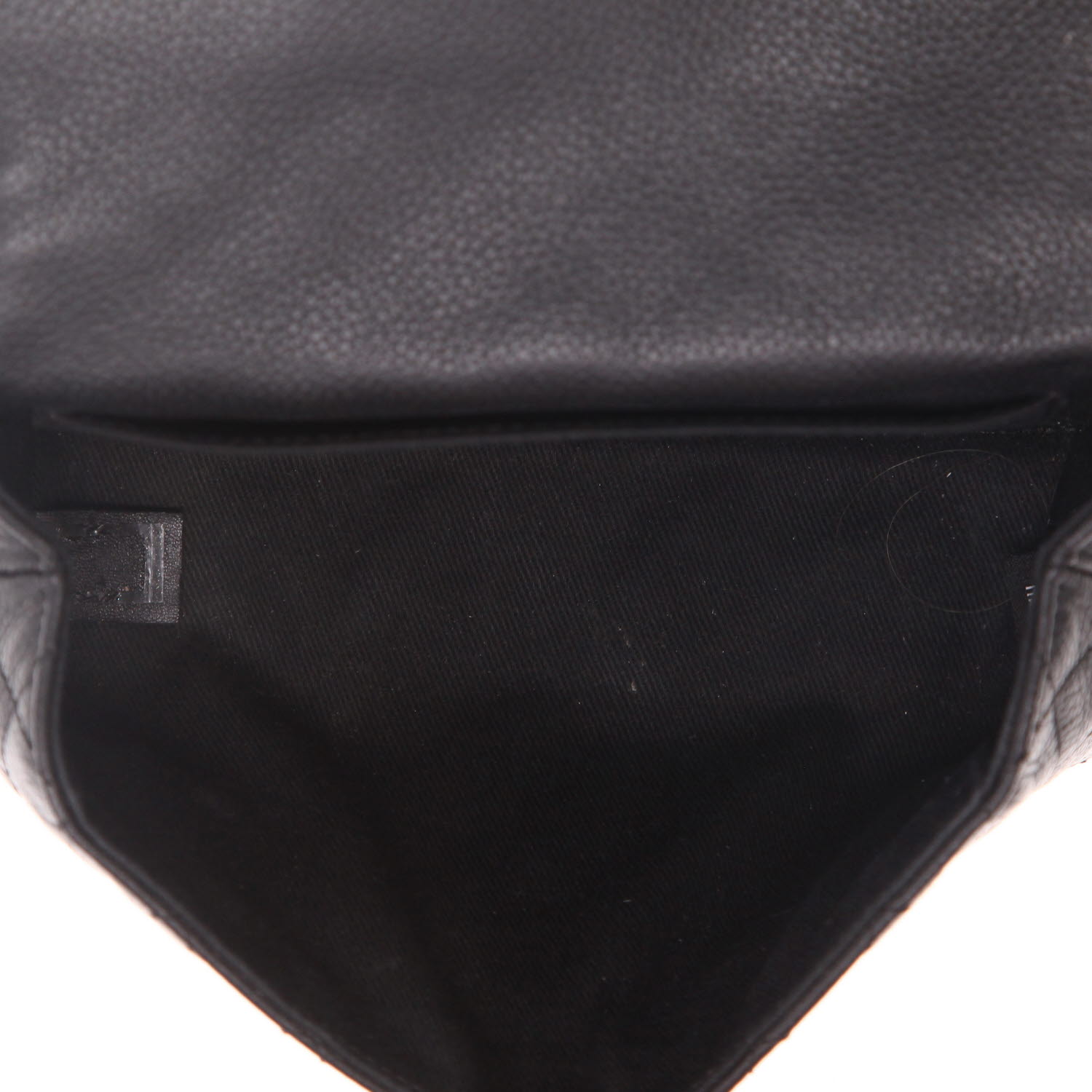 Chanel  Pochette ceinture clutch-belt  in black grained leather - Detail D3