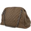 Chanel  Mademoiselle large model  bag worn on the shoulder or carried in the hand  in taupe quilted grained leather - 00pp thumbnail