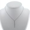 Collar Messika Gatsby Barrette de oro blanco y diamantes - 360 thumbnail