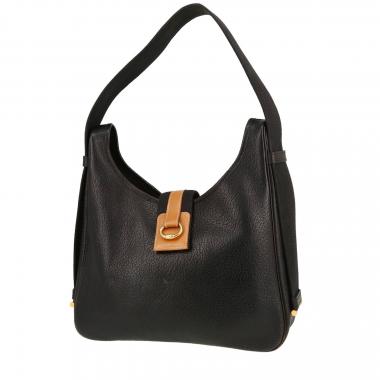 Bolso de mano Hermès  Tsako en cuero negro