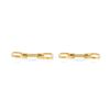 Articulated Hermès Etrier pair of cufflinks in yellow gold - 360 thumbnail