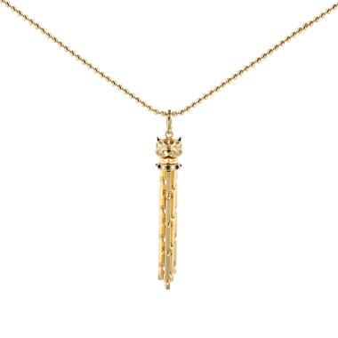 Collier Cartier Panthère en or jaune, diamants, onyx et tsavorites