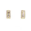 Vintage  earrings in yellow gold and diamonds - 360 thumbnail