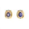 Bulgari  earrings for non pierced ears in yellow gold, sapphires and diamonds - 00pp thumbnail