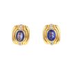 Bulgari  earrings for non pierced ears in yellow gold, sapphires and diamonds - 360 thumbnail