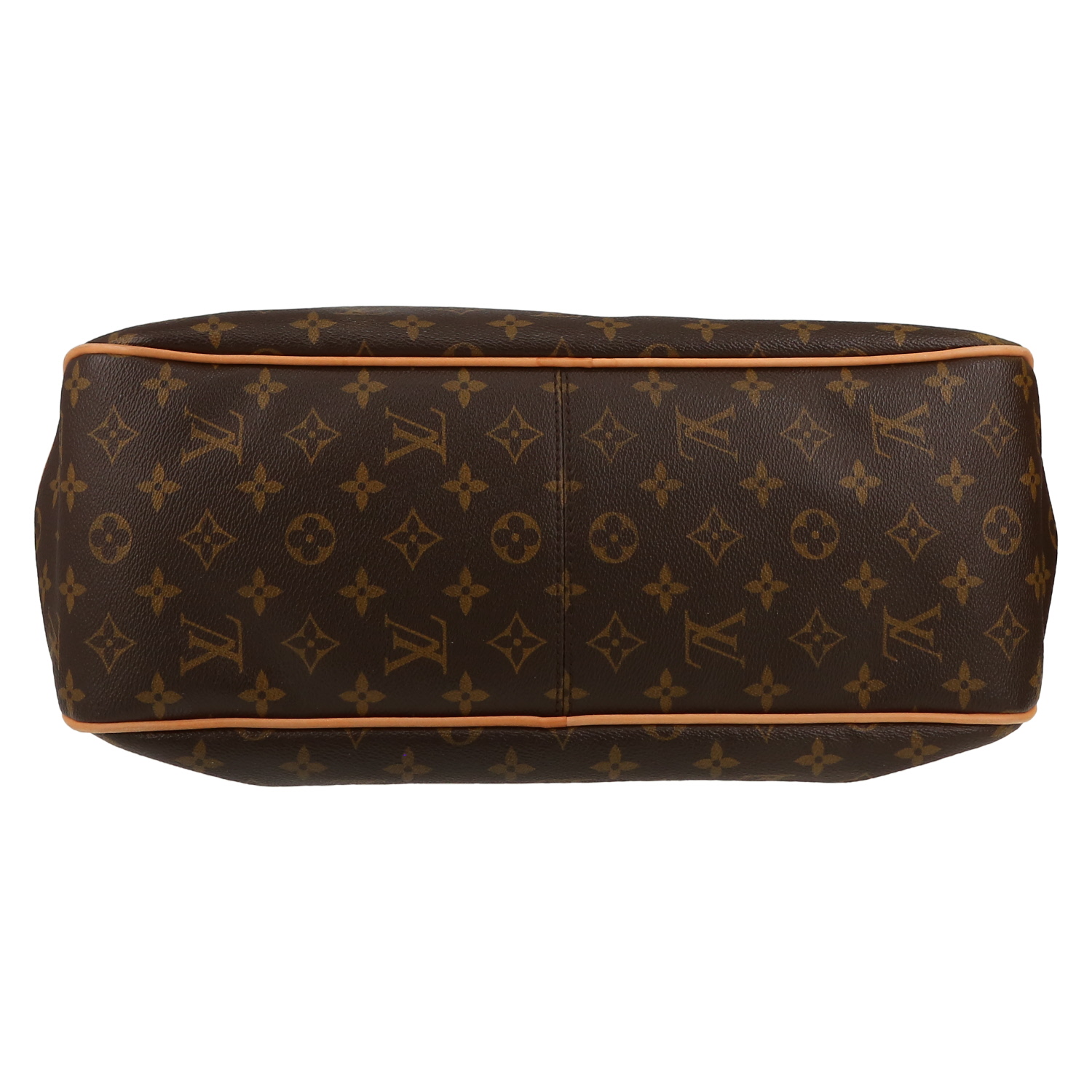 Sac à main Louis Vuitton  Delightful moyen modèle  en toile monogram marron et cuir naturel - Detail D1