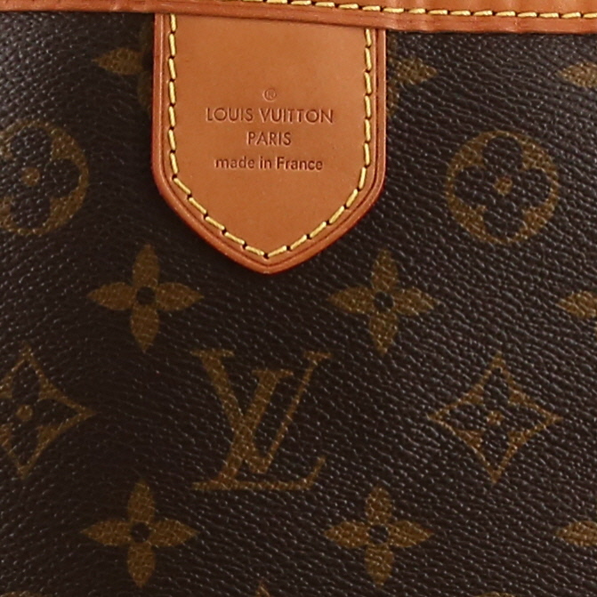 Louis Vuitton  Delightful medium model  handbag  in brown monogram canvas  and natural leather - Detail D2