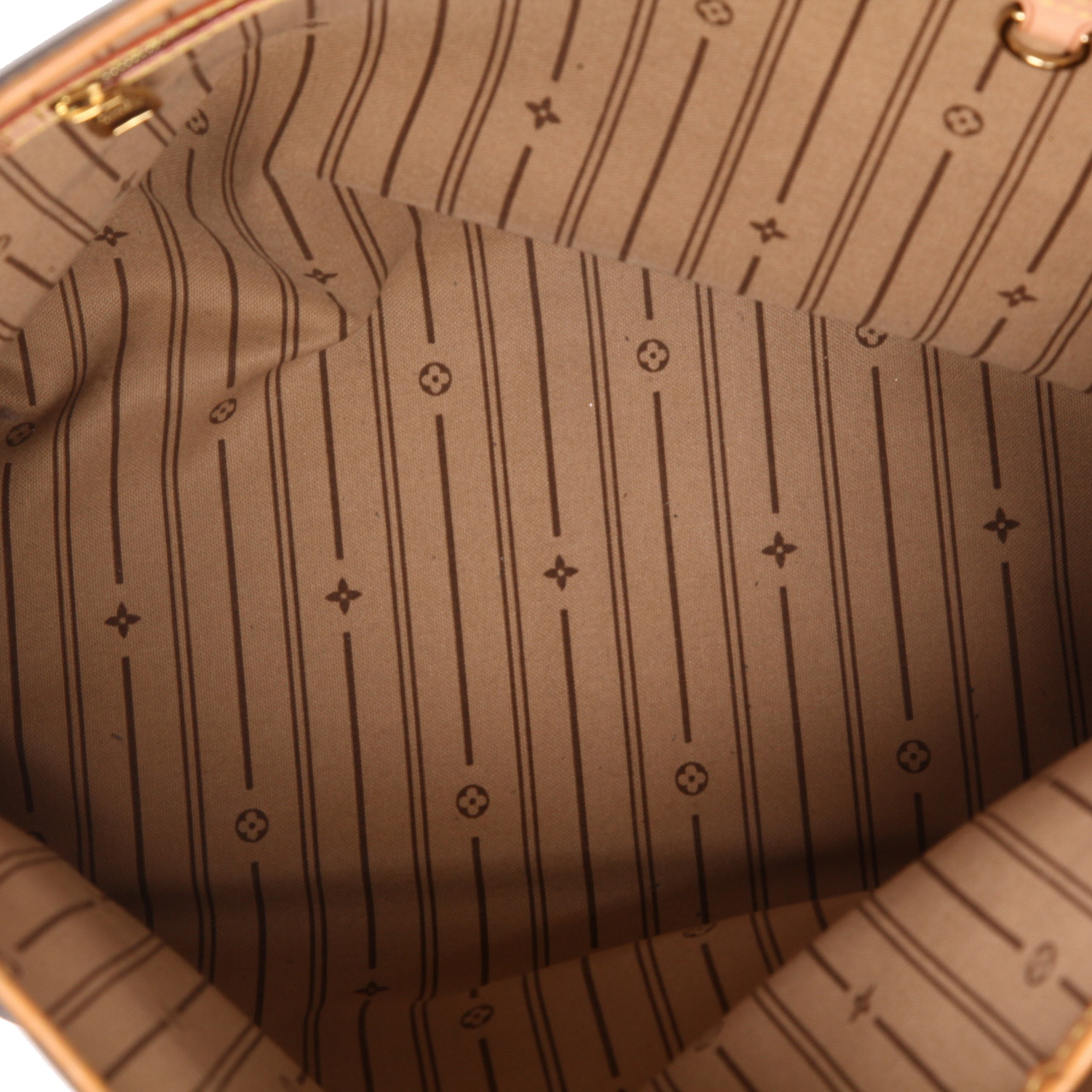 Sac à main Louis Vuitton  Delightful moyen modèle  en toile monogram marron et cuir naturel - Detail D3