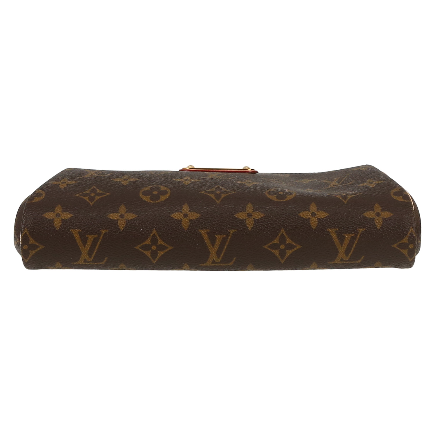 Sac bandoulière Louis Vuitton  Eva en toile monogram marron et cuir naturel - Detail D1