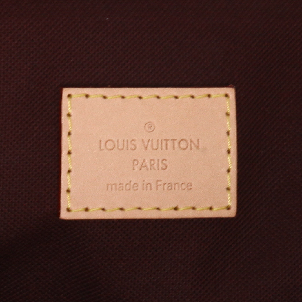 Sac à main Louis Vuitton  Rivoli en toile monogram marron et cuir naturel - Detail D2