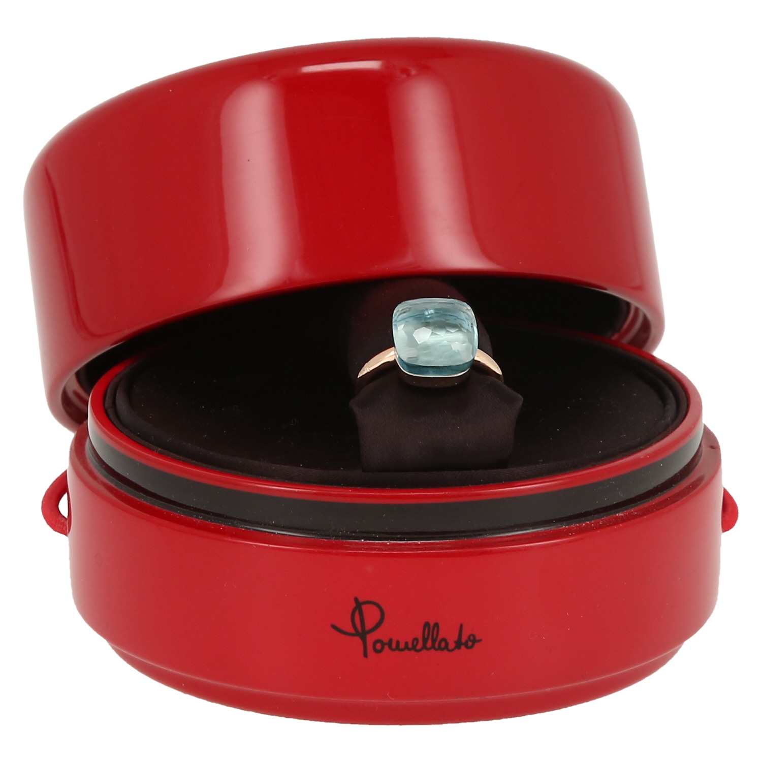 Pomellato Nudo Maxi ring in pink gold and topaz - Detail D2