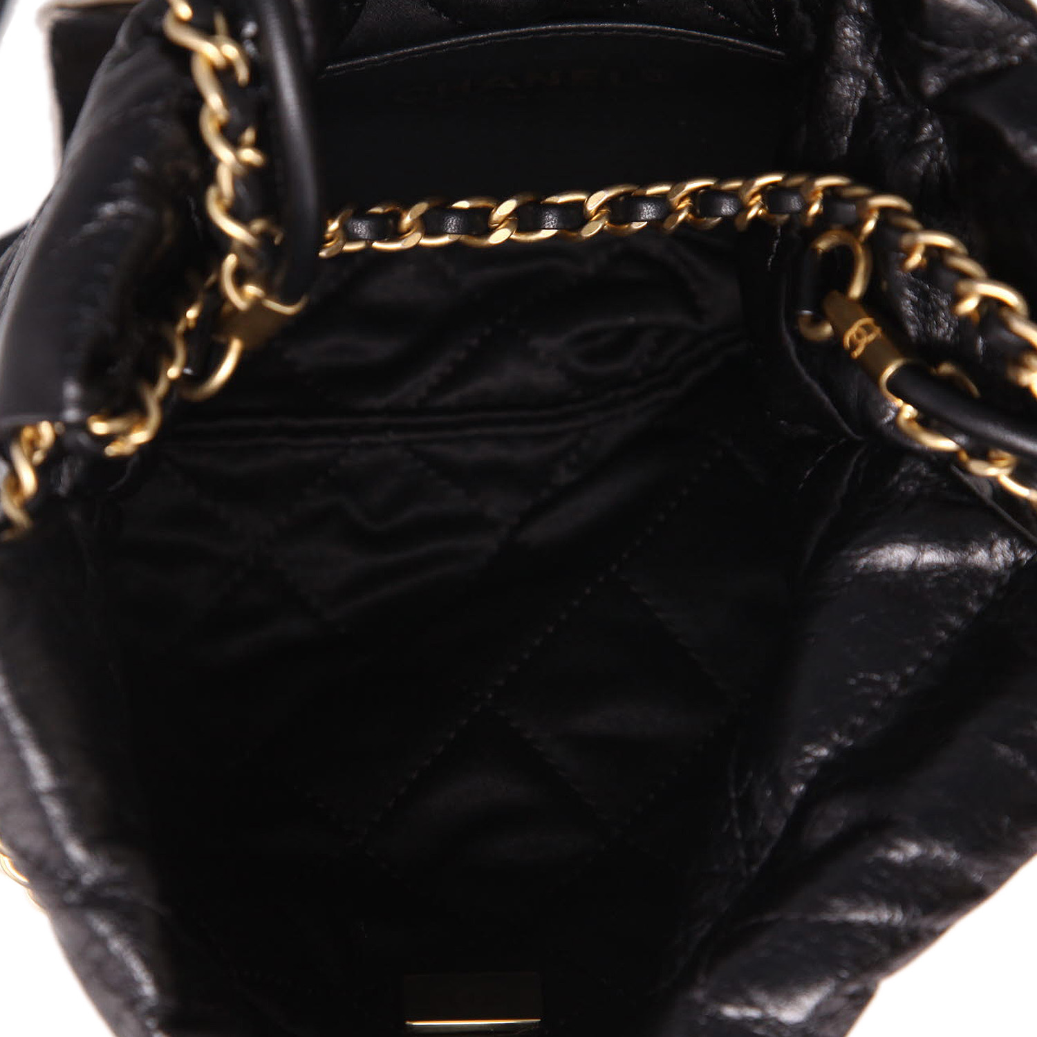 Bolso Cabás Chanel  22 mini  en cuero negro - Detail D3