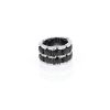 Flexible Chanel Ultra large model ring in white gold and ceramic - 360 thumbnail