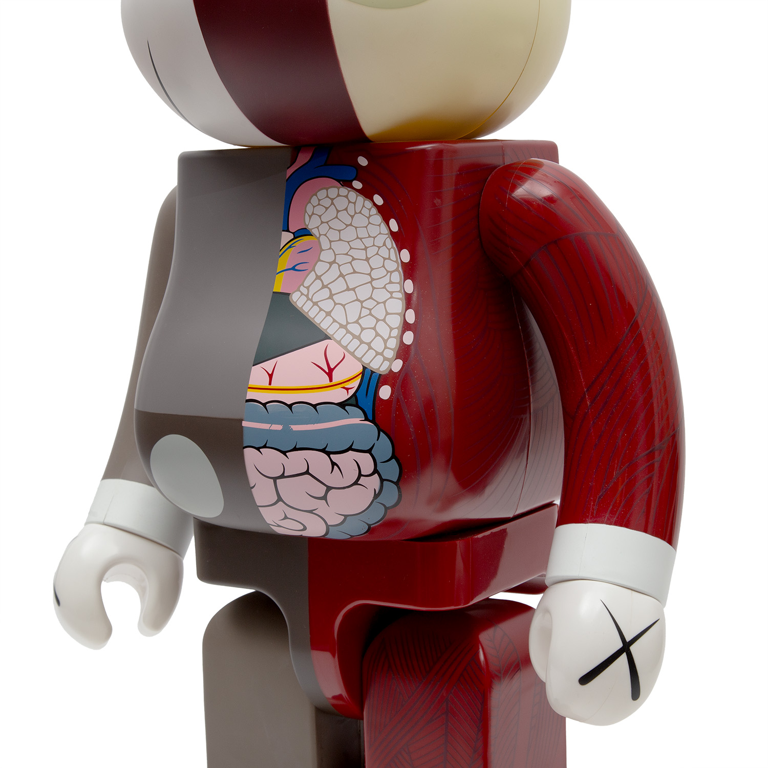 KAWS x MEDICOM, Be@rbrick 1000% - Dissected Companion (Red) - 2008 - Detail D5