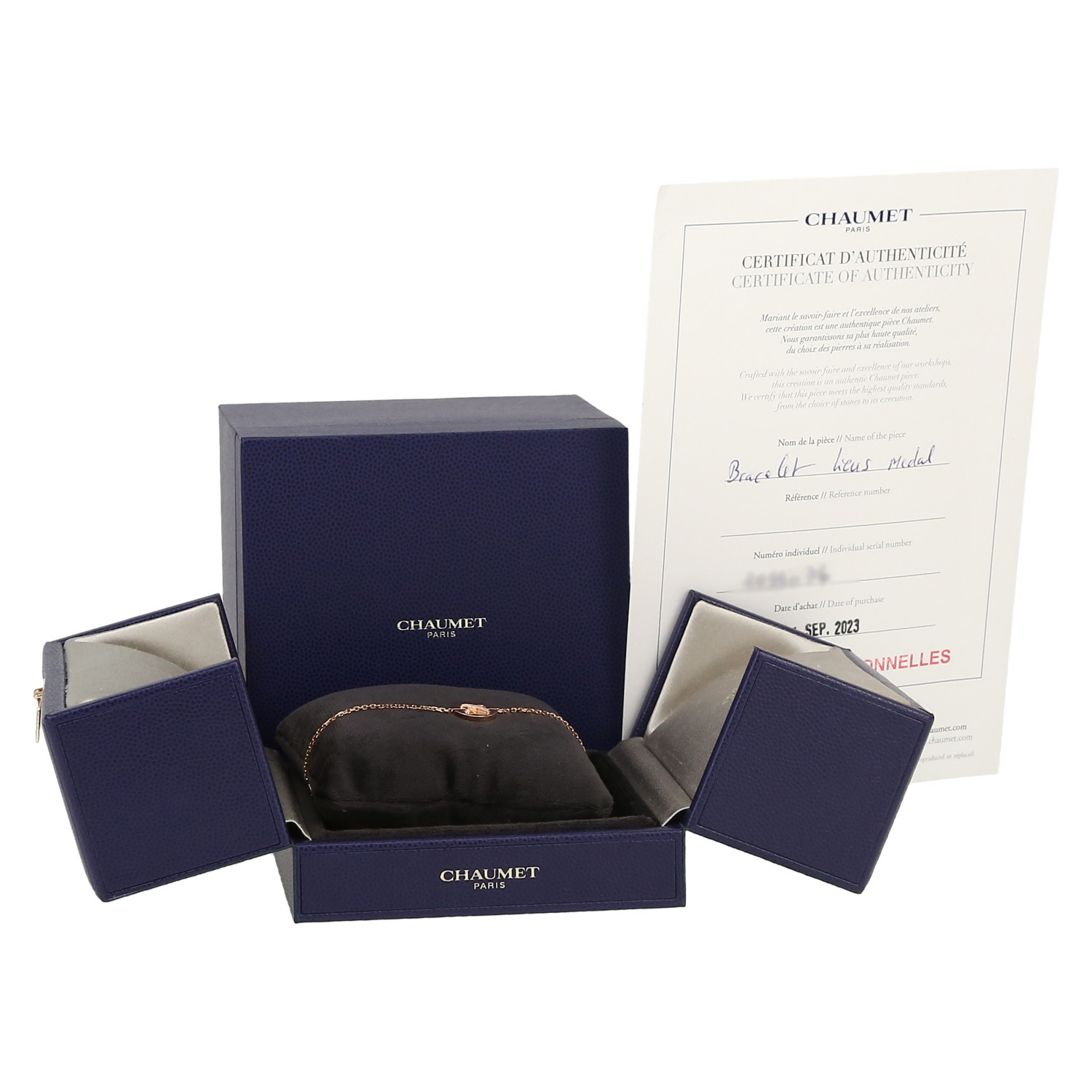 Bracelet Chaumet Jeux de Liens en or rose et diamants