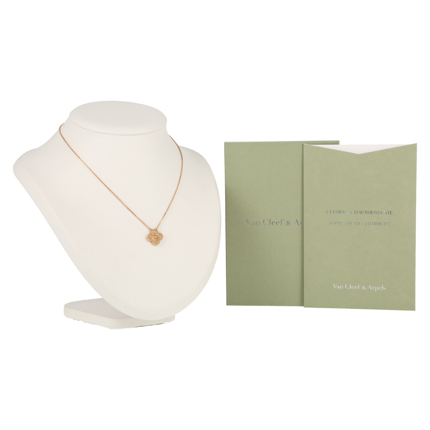 Van Cleef & Arpels Vintage Alhambra necklace in yellow gold - Detail D2