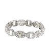 Vintage   Art Déco bracelet in platinium and diamonds - 360 thumbnail