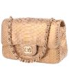 Bolso bandolera Chanel  Mini Timeless en piel de pitón dorada - 00pp thumbnail