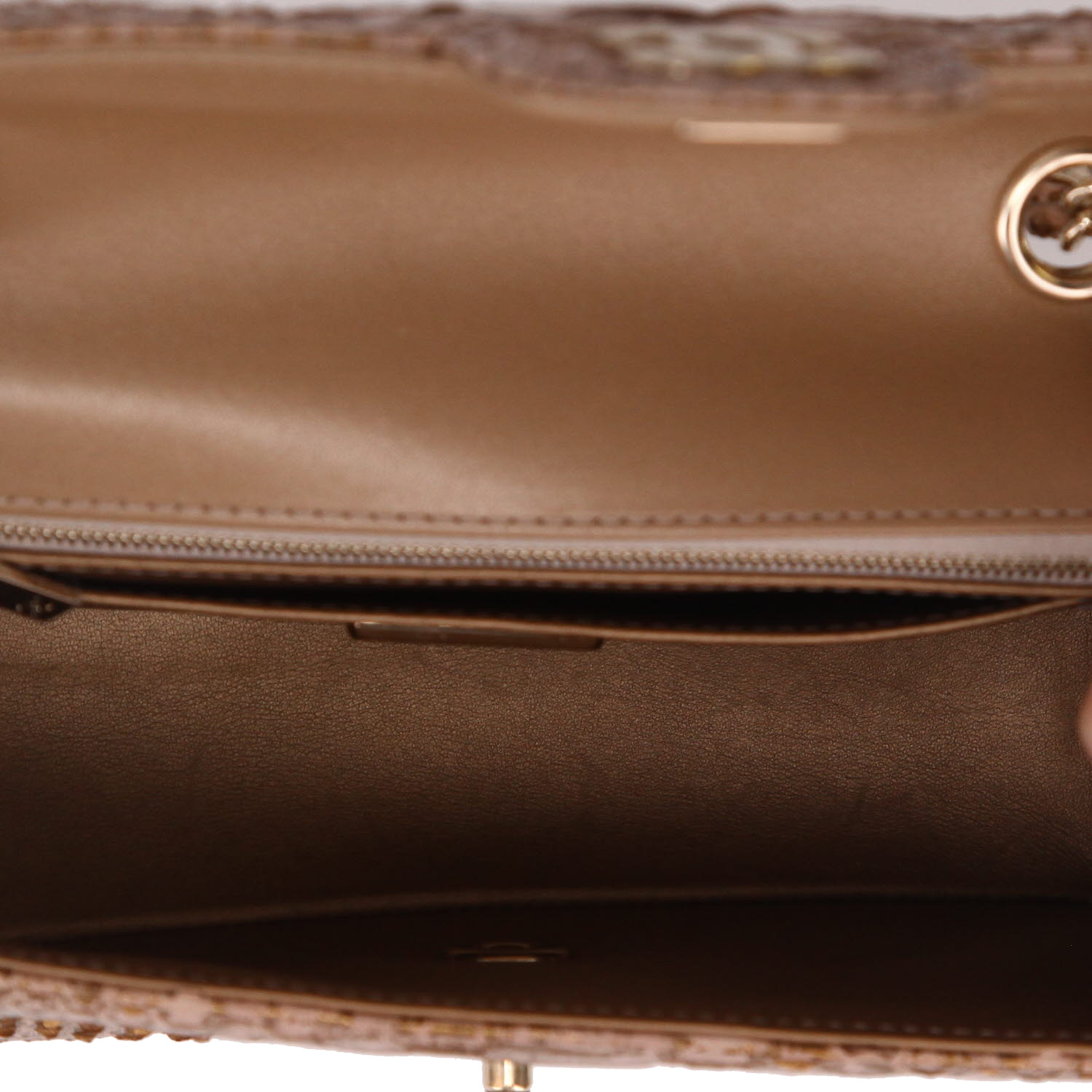 Bolso bandolera Chanel  Mini Timeless en piel de pitón dorada - Detail D3