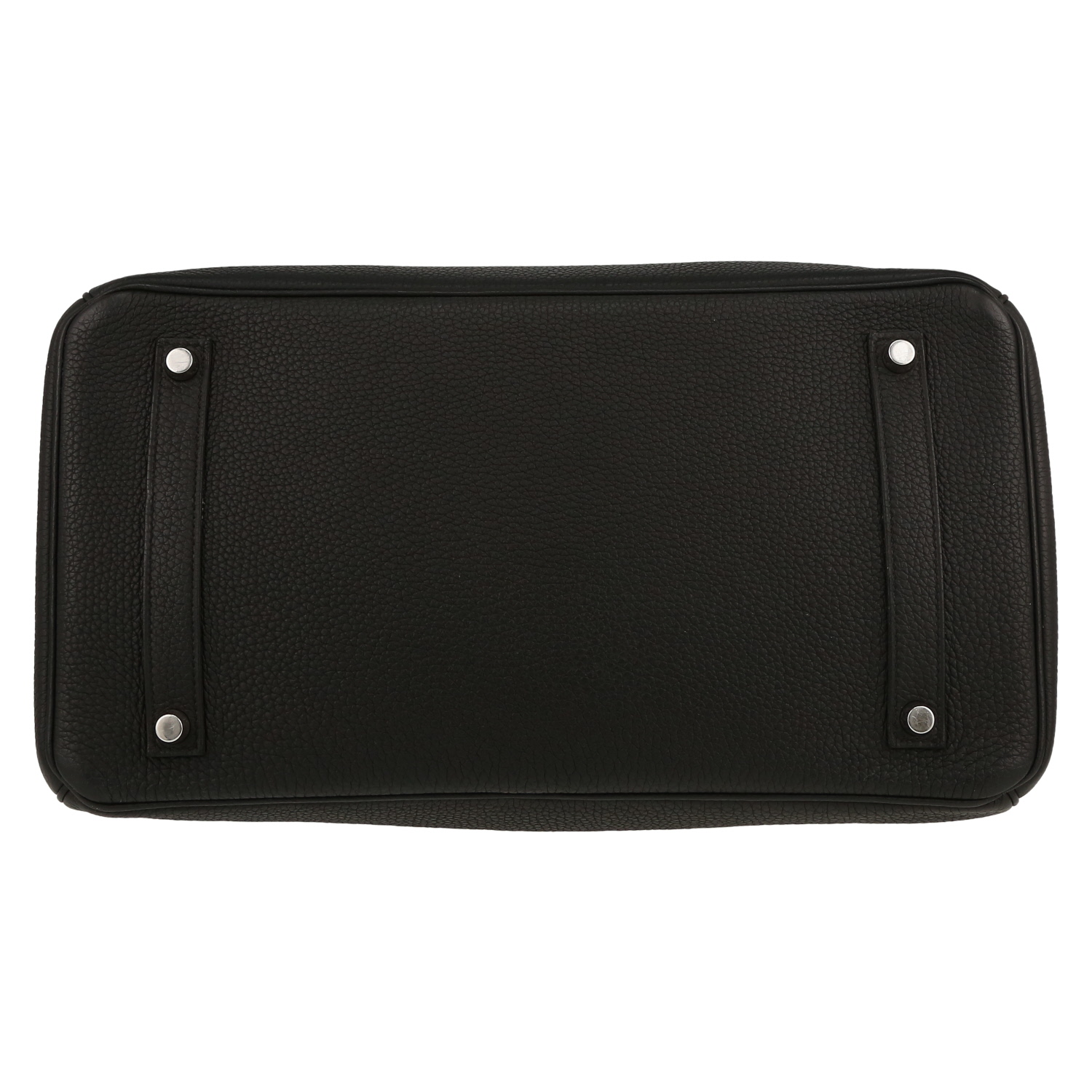 Bolso de mano Hermès  Birkin 35 cm en cuero togo negro - Detail D1