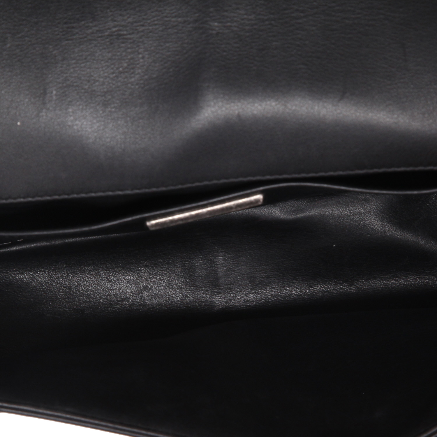 Chanel  Boy shoulder bag  in black python  and black leather - Detail D3