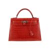 Hermès  Kelly 32 cm handbag  in sanguine porosus crocodile - 360 thumbnail
