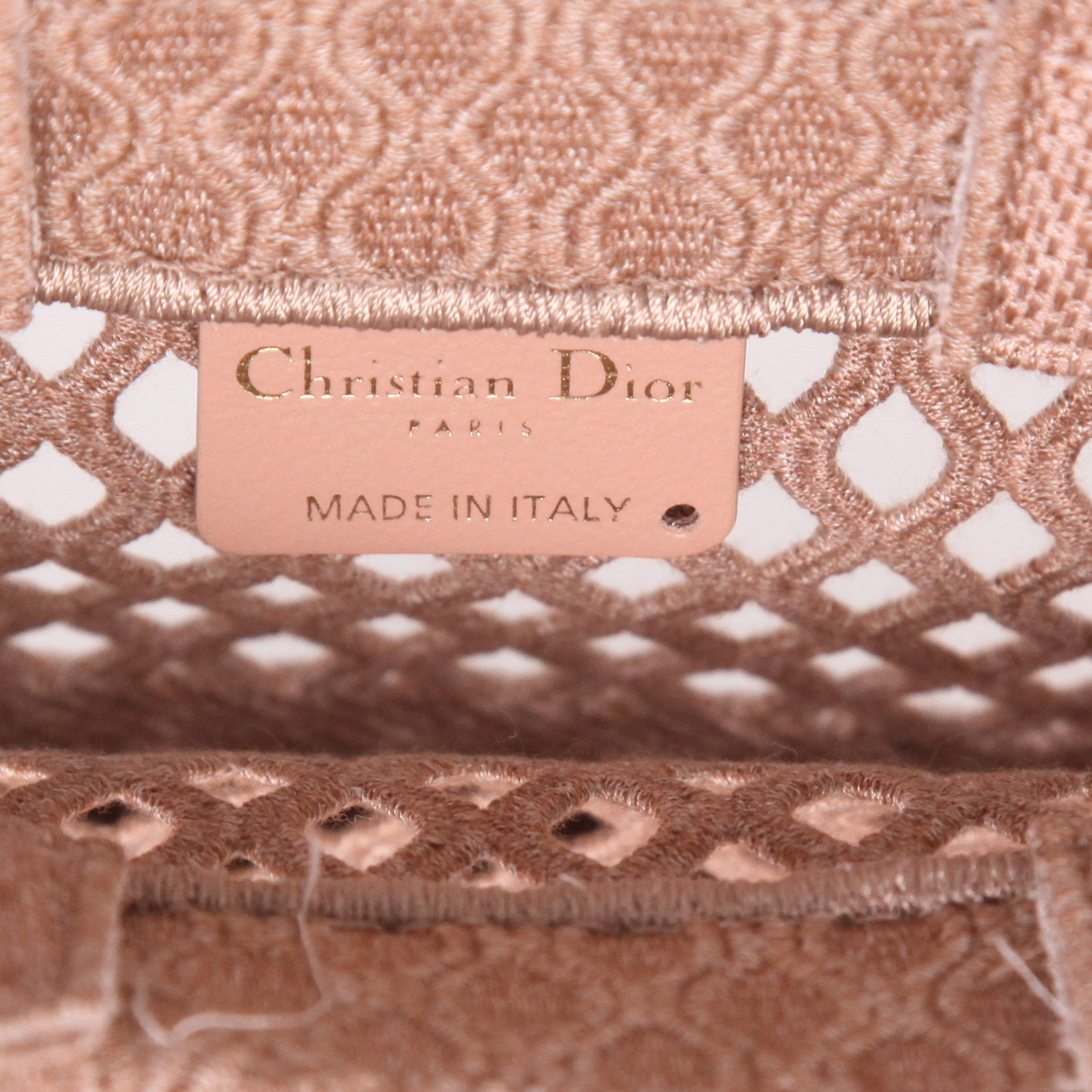 Borsa Dior  Book Tote modello piccolo  in tela rosa polvere - Detail D2