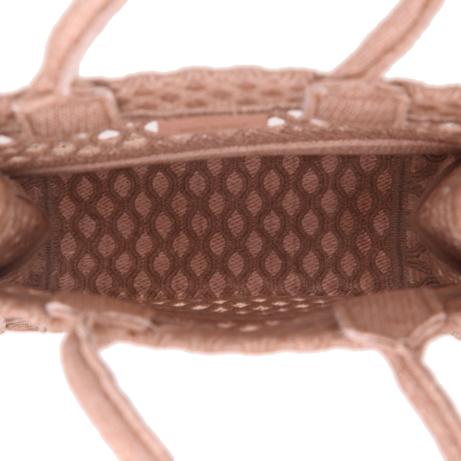 Bolso de mano Dior  Book Tote modelo pequeño  en lona color rosa claro - Detail D3