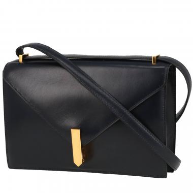 Bolso de mano Hermès  Alcazar en cuero box azul marino