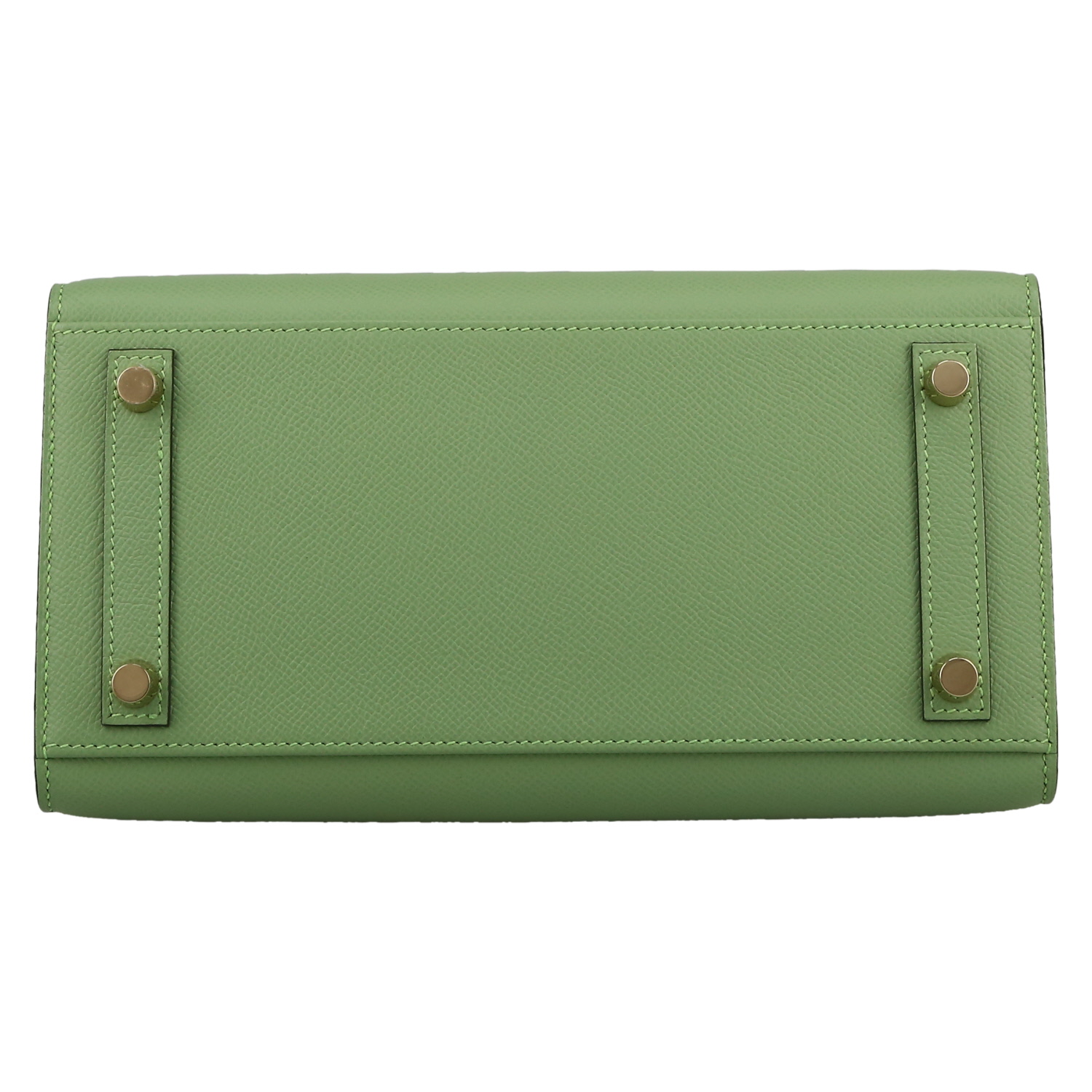 Sac à main Hermès  Birkin 25 cm en cuir epsom Vert Criquet - Detail D1