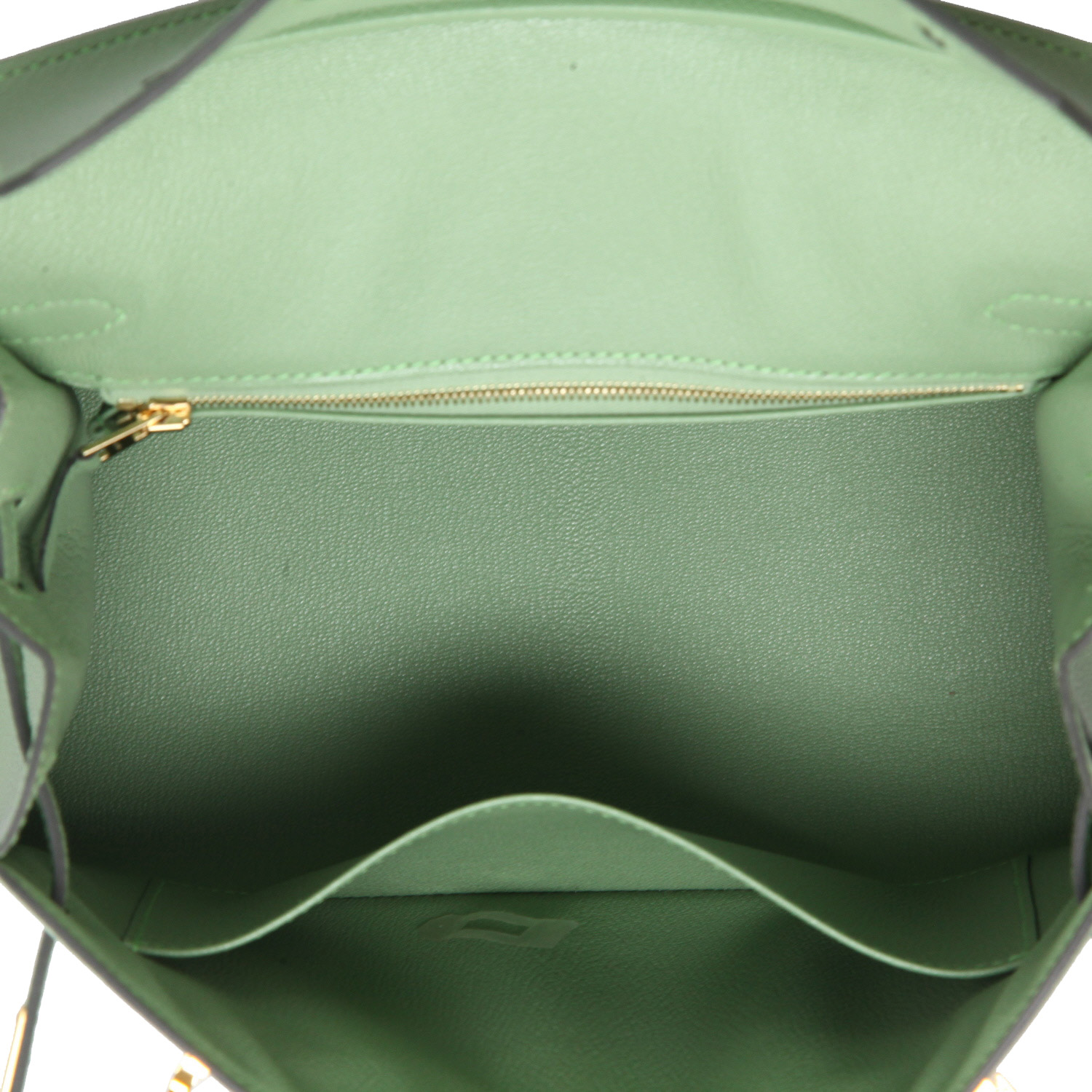 Sac à main Hermès  Birkin 25 cm en cuir epsom Vert Criquet - Detail D3