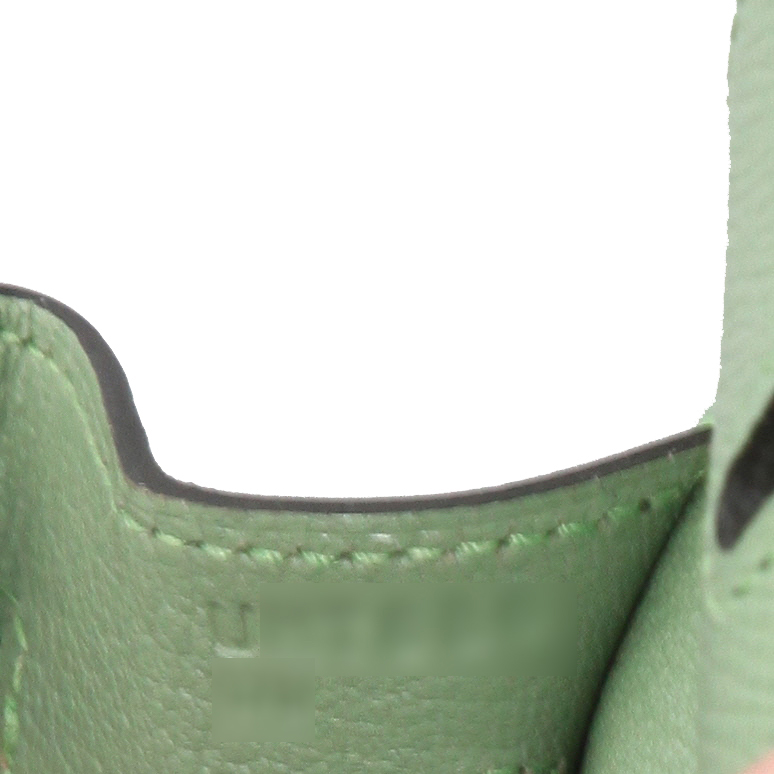 Hermès  Birkin 25 cm handbag  in Vert Criquet epsom leather - Detail D4