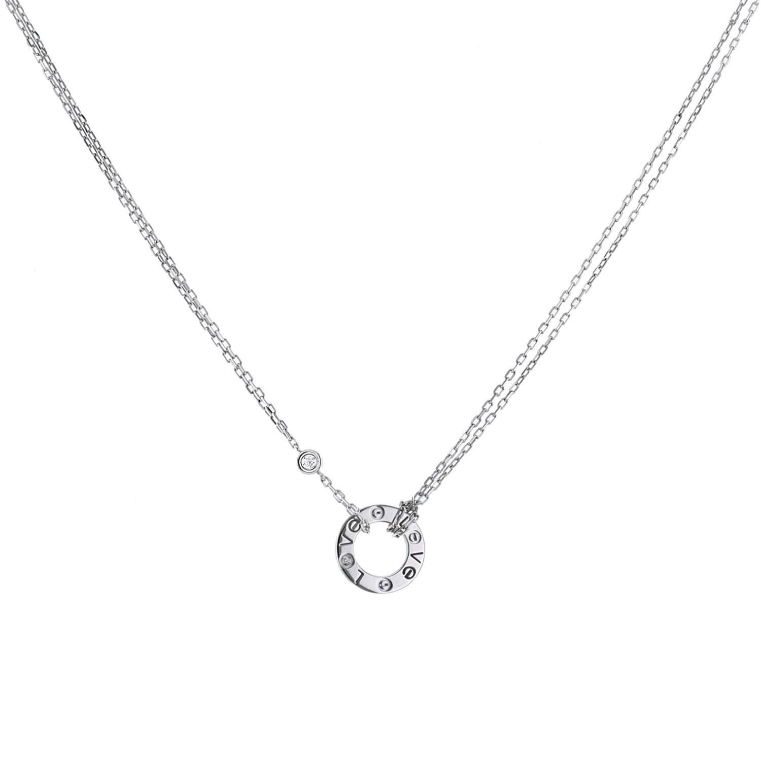 Love Necklace In And Diamond