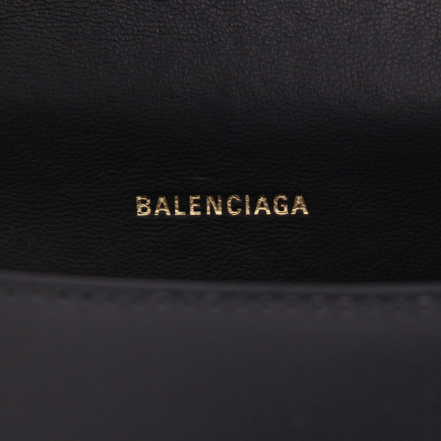 Bolso bandolera Balenciaga  Hourglass modelo pequeño  en cuero negro - Detail D2