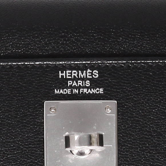 Borsa Hermès  Kelly Elan in pelle Mysore nera - Detail D2