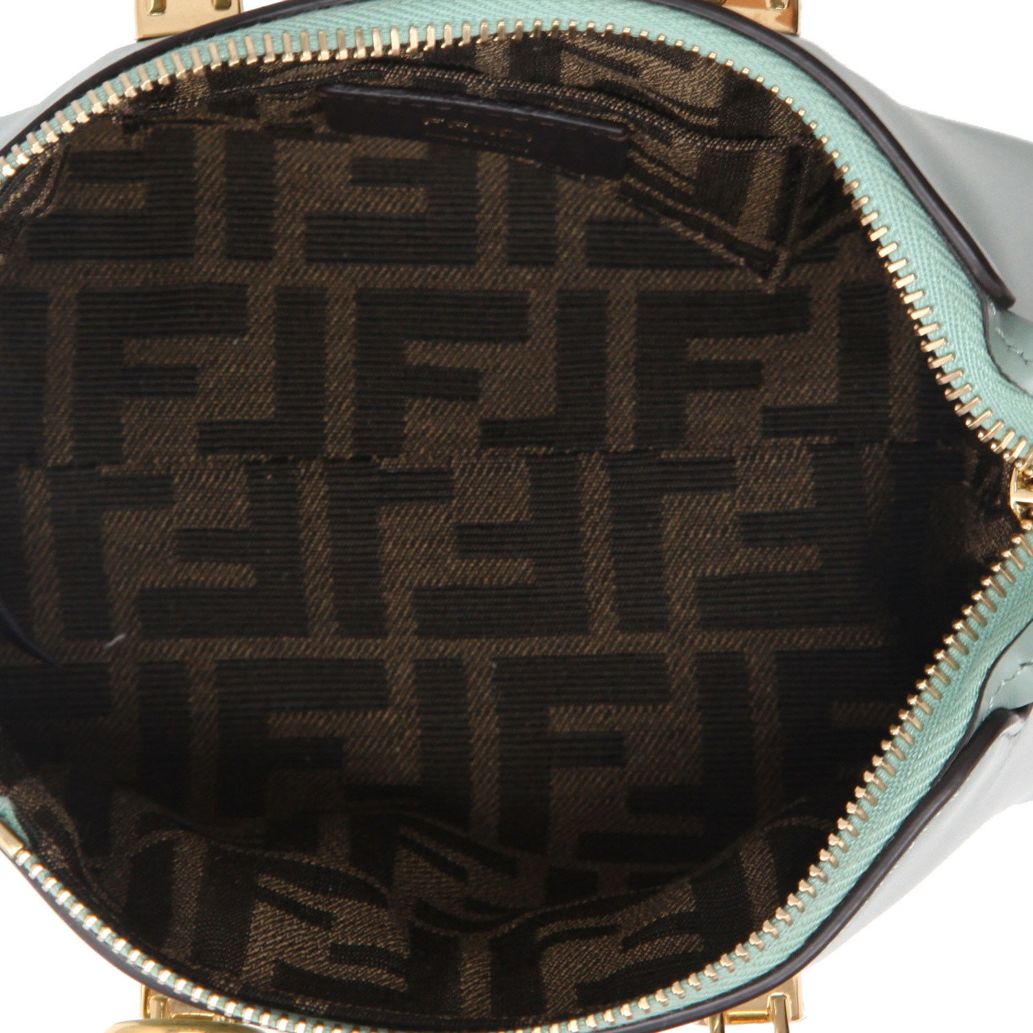 Fendi  By the way mini  shoulder bag  in green leather - Detail D3