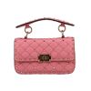 Valentino Garavani  Rockstud small model  shoulder bag  in pink quilted leather - 360 thumbnail