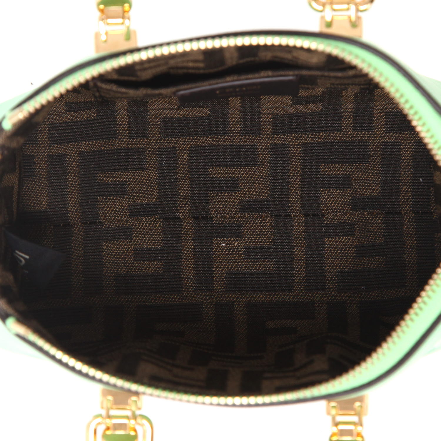 Bolso bandolera Fendi  By the way mini  en cuero verde manzana - Detail D3