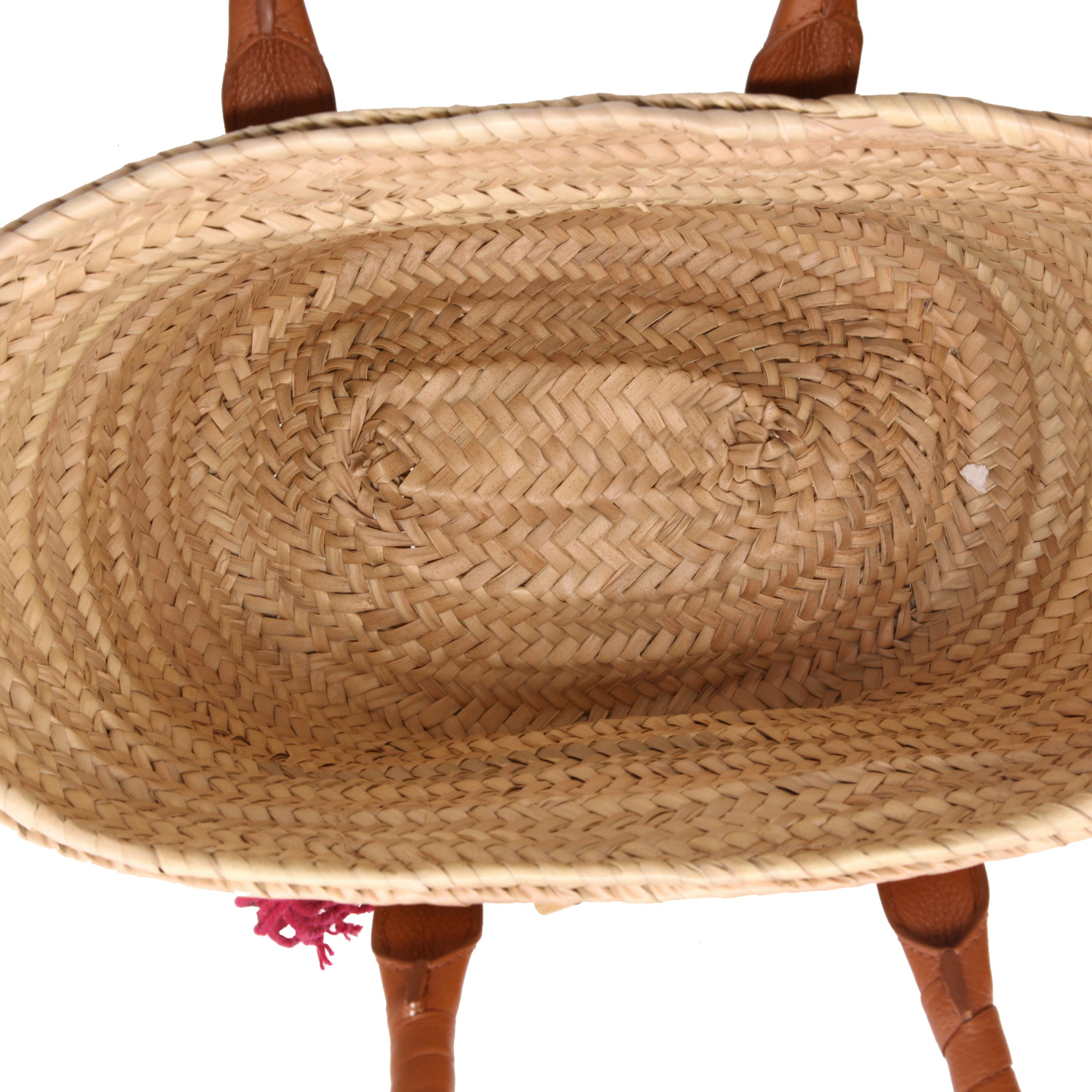 Chloé  Marcie shopping bag in woven palm leaves and gold leather - Detail D3