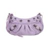 Balenciaga  Cagole mini  shoulder bag  in purple leather - 360 thumbnail