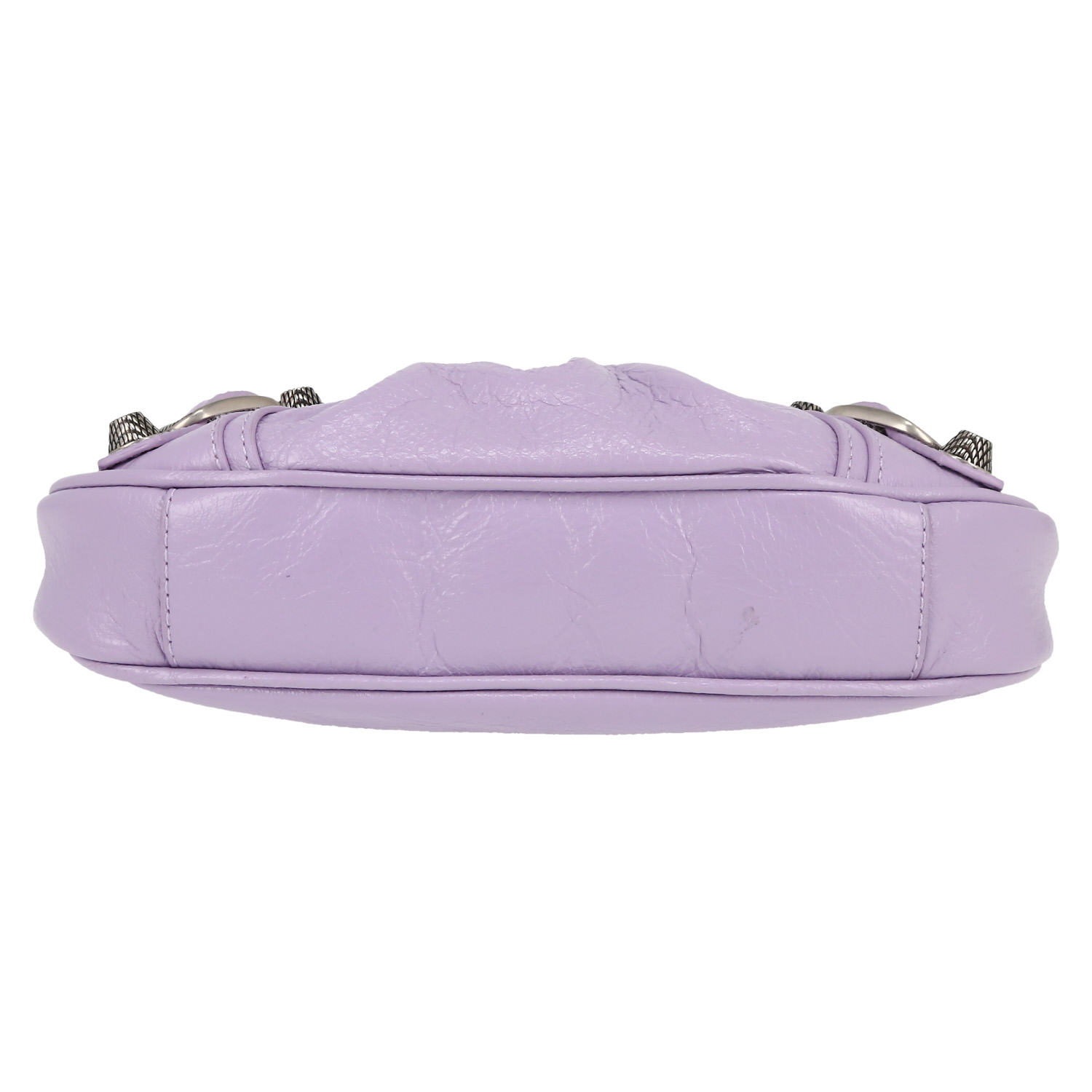 Bolso bandolera Balenciaga  Cagole mini  en cuero violeta - Detail D1