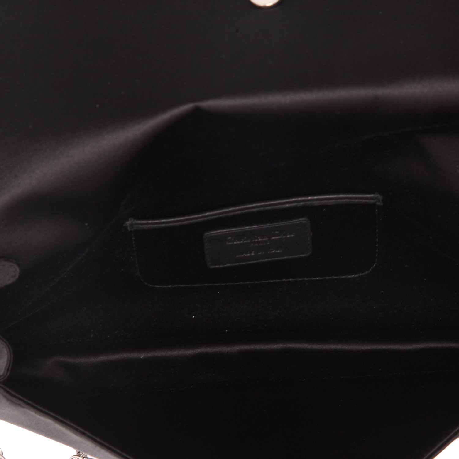 Dior  Vintage clutch  in black satin - Detail D3