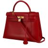 Bolso de mano Hermès  Kelly 32 cm en cuero box rojo Vif - 00pp thumbnail