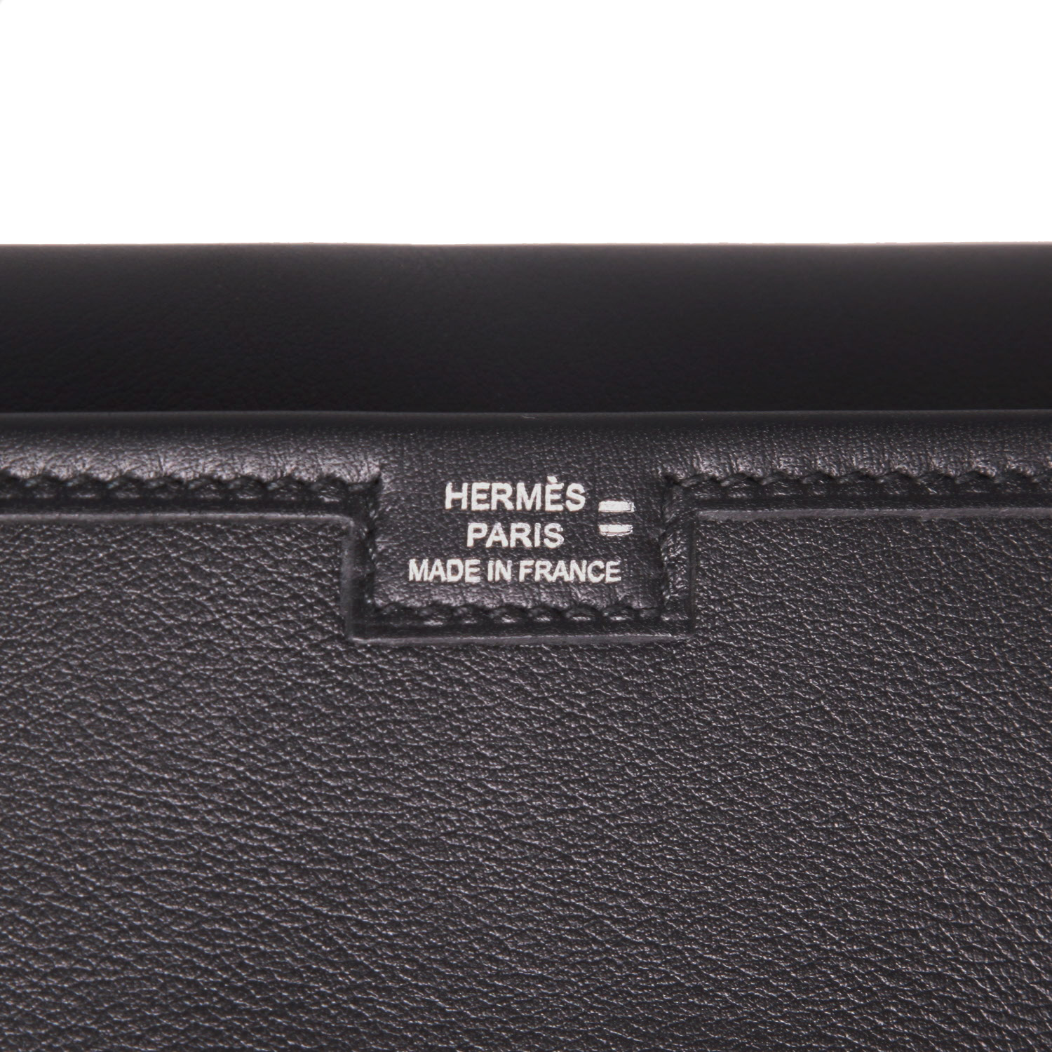 Pochette Hermès  Jige in pelle Swift nera e lucertola - Detail D2
